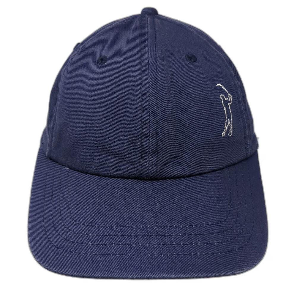 Blue Baseball Cap One Size Golfer Aurum Ceramic Strapback Silver Embroidery Hat